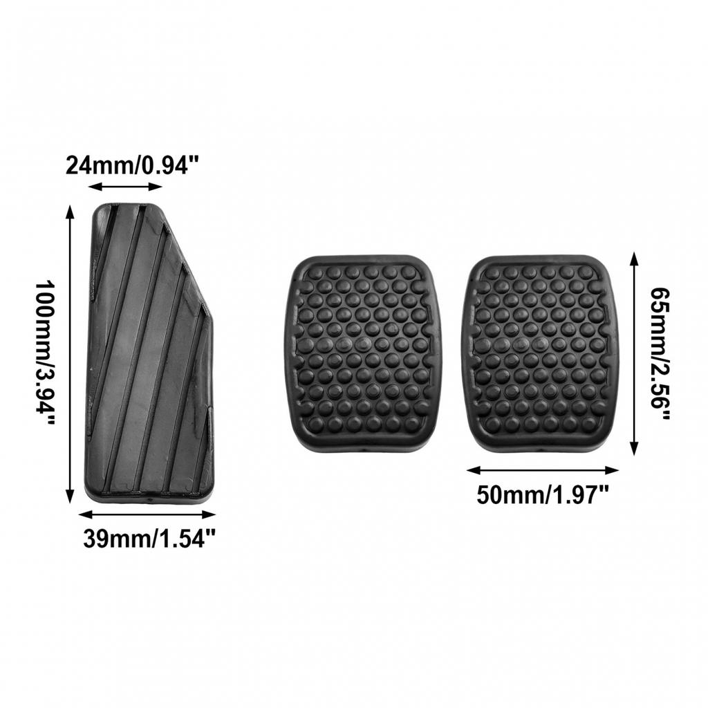 3 ks Kryt pedálu 49451-60B00 49751-79001 Černý Brzda