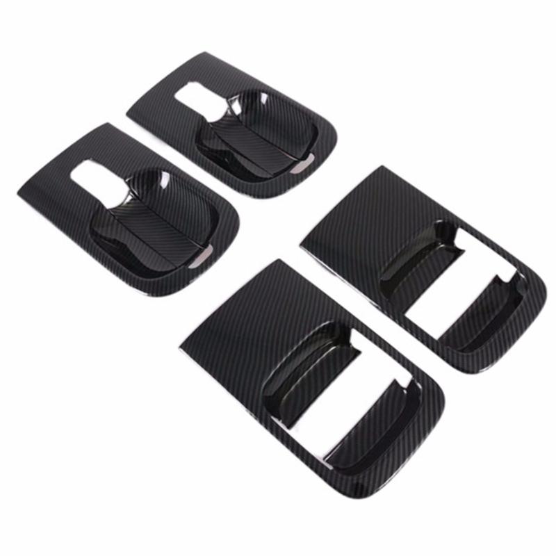 Car Door Handle Bowl Protectors ABS Carbon Fiber Design Anti Scratch Accessories Suitable for H1 I800 2018-2020 Models