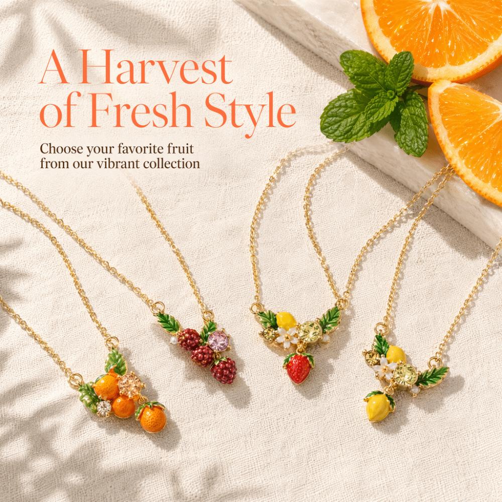 Stackable Fruit Necklace Lemons Collarbone Chain Fun Clavicle Chain Gift