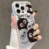 Cartoon Coal Ball Phone Case for iPhone 17/16 Pro/15 Pro Max/14 Pro/13 - Silver Edition