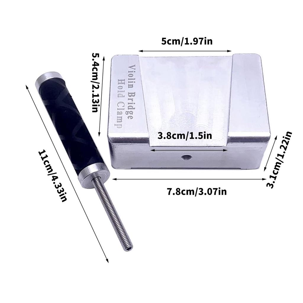 Metal Violin Making Tool Portable Violin Viola Bridge Clamp Precisions Adjustable Violin Bridge Holder Easy to Use