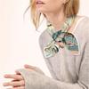 Twill Silk Scarf Woman Mystery of 24 Print Square Scarves Wraps Bandana Small Hijab Silk Foulards Tie Headband Neckerchief 53CM
