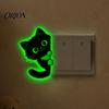 Decorative Switch Guards for Hallway Glow in The Dark Black Cat Wall Sticker, Luminous Self-Adhesive Light Easy Peel Stick Decals Decal, Cute