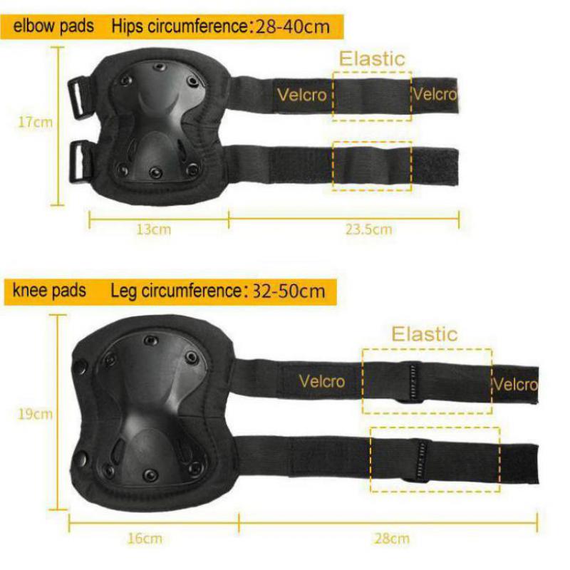 Durable And Safe Unisex Camo Tactical Kneepad Elbow Pads Knee Protector For Men Women Outdoor Sport Working Hunting Skating Safety Gear Kneecap