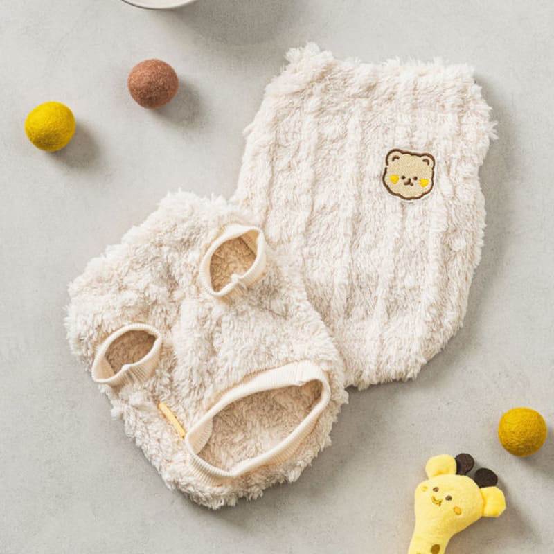 [Pet] Útulná zimní kravata S Bílá