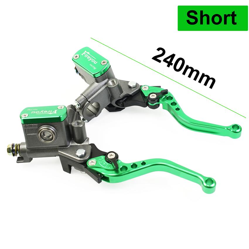 One Pair 14mm Piston Moto Bike Hydraulic Clutch Lever Right Hand Brake Master Cylinder Pump Lever 22mm Universal Street Pit Bike