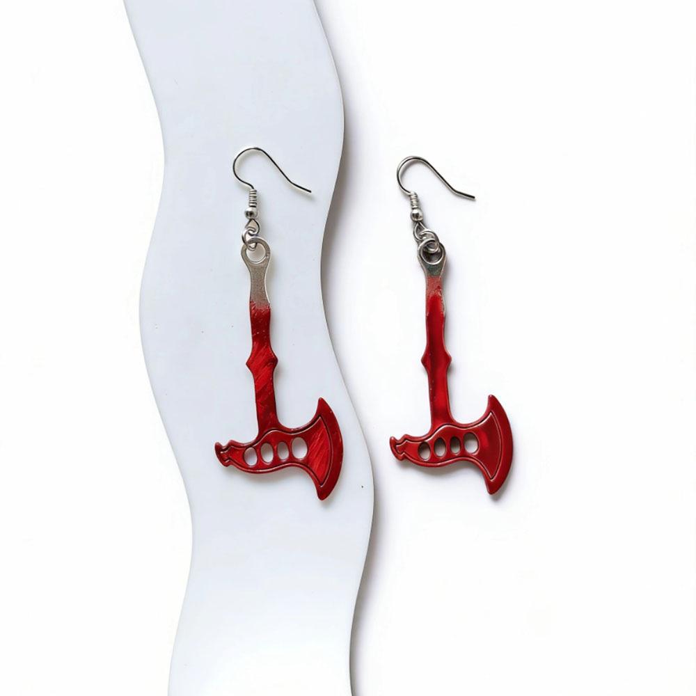 Уникальные преувеличенные европейские Хэллоуинские серьги: Дизайн «Топор и Ножницы»