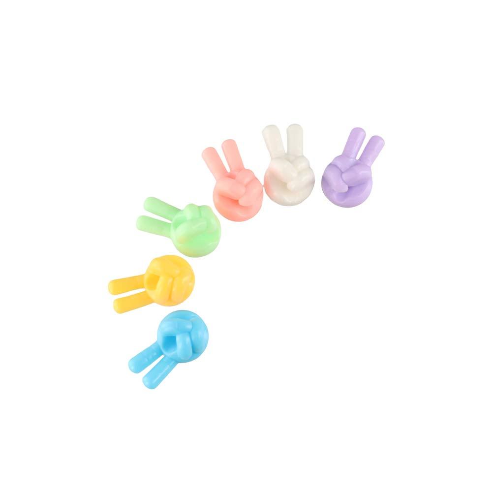 PVC kreativní organizér kabelů na palec, úhledný stolní úhledný klip na datové kabely, správa kabelů a drátů