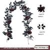 Gothic Black Rose Vine Arrangement: Halloween Decoration Fake Flower Vine