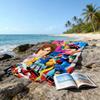 1pc UFO Robot Grendizer2 Beach Towel, Beach and Seaside Swimming Pool Equipment, Fashion Pattern, Rectangular, Travel Essentials