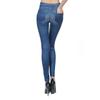 High Waist Slim Skinny Jeggings Mit Taschen Denim-Print Fake Jeans Damen Sehen Aus Wie Leggings Nahtlos Sexy Dehnbar Volle Länge