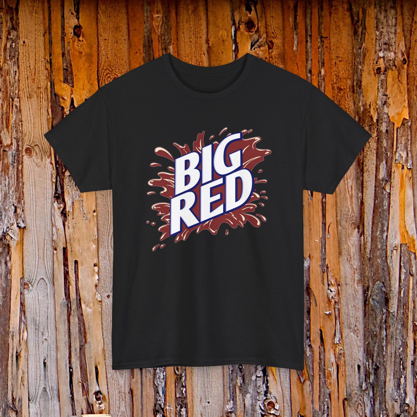 Big Red Soda Pop Logo T-Shirt | Retro Drink Graphic Tee L