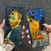 Van Gogh Oil Painting Aesthetics Soft Phone Case for Samsung Galaxy S26 S25 Edge S24 Ultra S23 Plus S22 S21 FE S20 Black Cover B