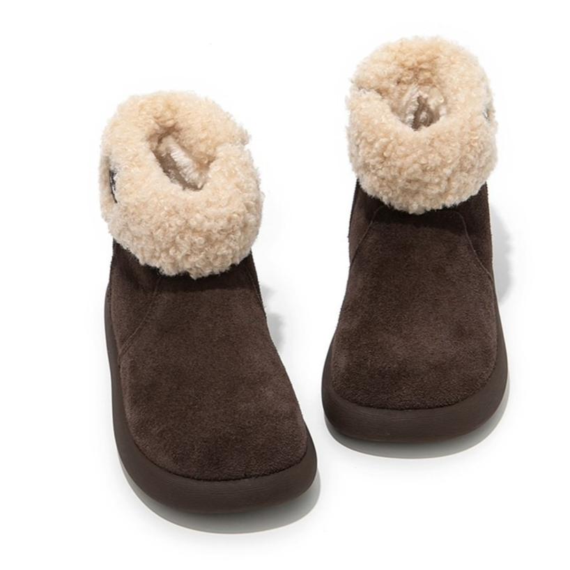 Winter Warm Snow Boots for Girls Thickened Fleece-lined Cotton Shoes for Children Fashionable Non-slip Cotton Boots for Toddlers