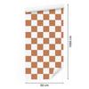 Checkerboard Wallpaper White, Orange and Cream for Living Room and Bedroom 50x1000