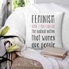 Feminism Definition Pillowcase Polyester Linen Velvet Printed Zip Decor Car Cushion Cover 45X45