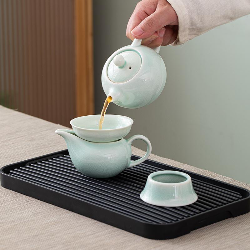 Convenient Travel Kung Fu Tea Set, Large Set, Geyao Opening Teapot, Business Event Opening Gift