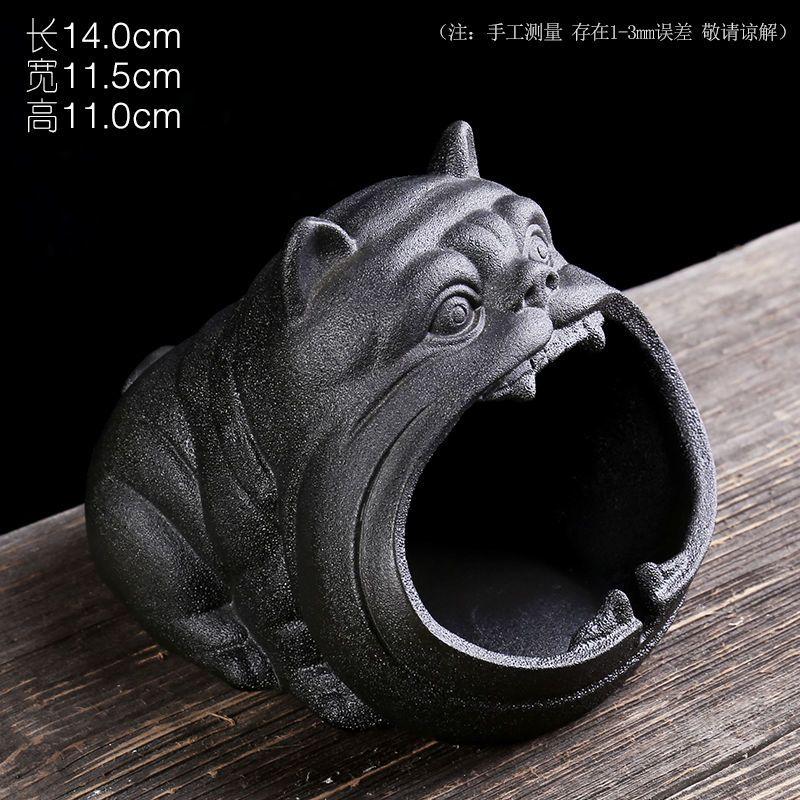New Household Cute Cartoon Fu Pig Dog Ashtray Creative Ceramic Ashtray Personalized Trend Windproof Fly Ash