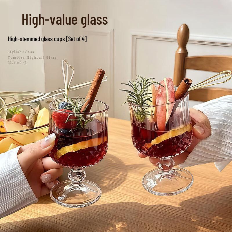 

Ji Wu Sen Lin Retro High-Foot Champagne Wine Glasses