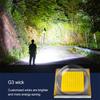 Portable Usb Glare Rechargeable Flashlight Waterproof Power Used Torch