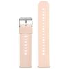 Rubber Watch Strap U27 - Light Pink/Silver - 20Mm