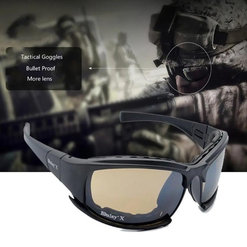 Tactical Goggles Military Shooting Glasses Anti-Fog UV Protection Windproof for Outdoor Sports Cycling Motorcycle Hunting
