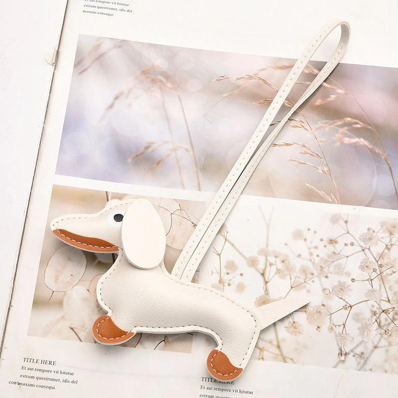 Dachshund Pendant Dog Charm Bag & Backpack Leather Key Accessory