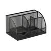 Seven-grid Metal Hollowing Process Organization Multi-functional Combination Pen Holder Korean Stationery Desktop Storage Case