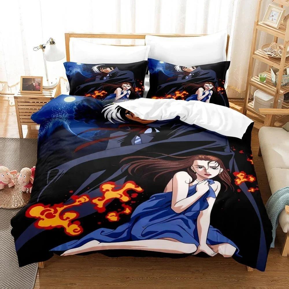 Comfortable Anime Print Duvet Cover Set With Duvet Cover And Pillowcases Single Twin Full Queen King Sizes For Adults And Kids