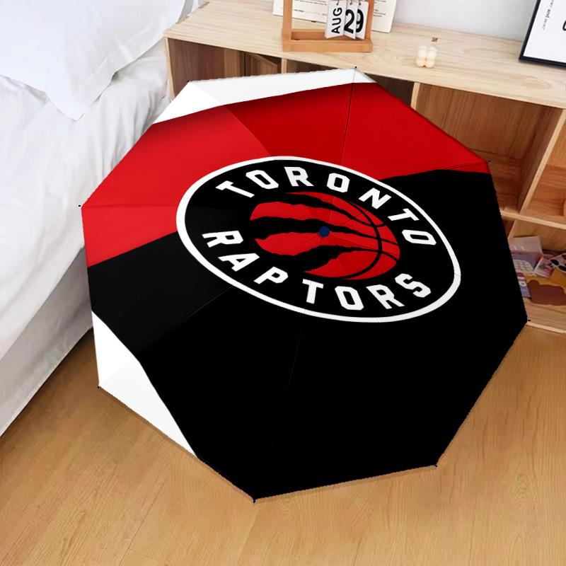 Raptors basketball Logo Umbrella Folding umbrella, automatic umbrella 8-Frame for Travel, camping Use Gift for Halloween Christmas