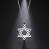 LIKGREAT Star of David Pendant Necklace for Women Men Israel Magen Hexagram Symbol  Je Necklaces Religion Amulet Jewelry