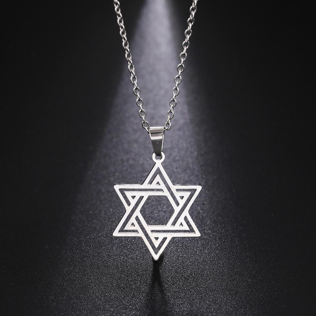 LIKGREAT Star of David Pendant Necklace for Women Men Israel Magen Hexagram Symbol Je Necklaces Religion Amulet Jewelry