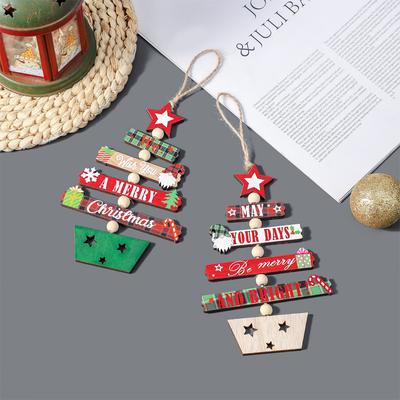 Christmas Wooden Decoration Pendant Faceless Old Man Pendant Shopping Mall Window Decoration Christmas Tree Pendant