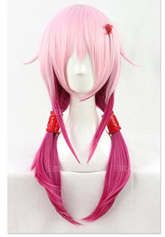 Cosplay anjer groen tweeling medium met haar perfect voor en Bevat 2 bonus Hittebestendige pruik, gradiënt, roodachtig paars, staarten, lengte, accessoire,