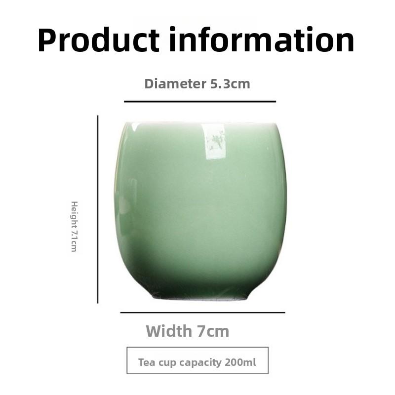 Creative Ceramic Tea Cup with Ice Crackle Glaze 6 Colors Personal Gongfu Tea Set for Home Office Use Gift Handmade Drinking Cup