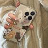 Cartoon Cute Rose Kitten Transparent Phone Case for IPhone 11 12 13 14 15 16 17 Pro Max IPhone 16 15 14 Plus Silicone Soft Cover