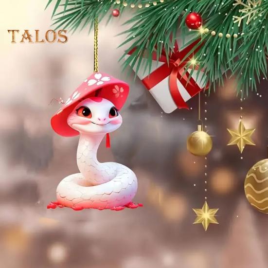 Vánoční přívěsek Ornament Kreslený styl závěsný doplněk Vánoční stromek, odolný proti vyblednutí, se šňůrkou Univerzální dekorace