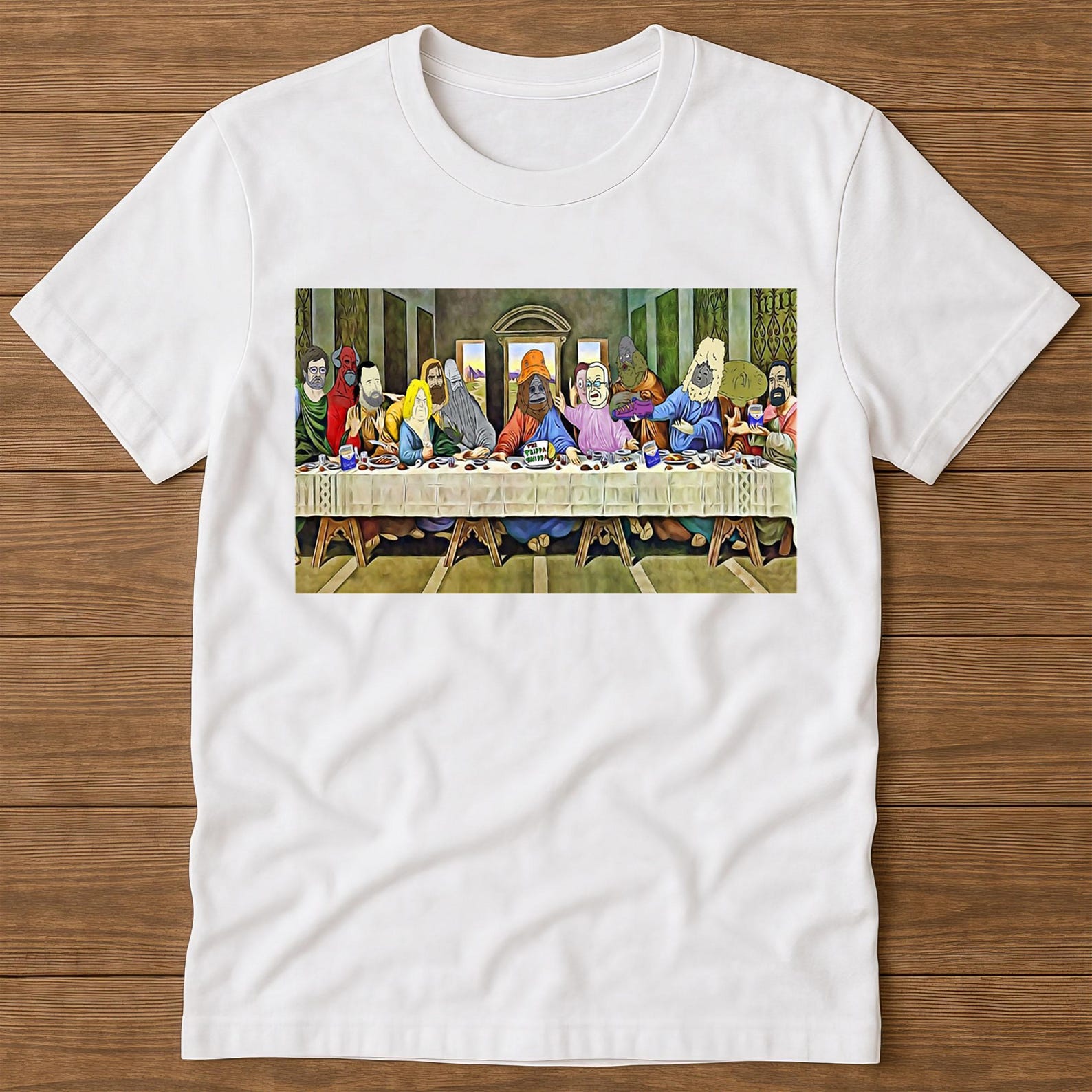 Jesus Last Supper of Browntown Mike The Big Lez Show Best Seller Funny Parody Funny Gift Tee T-Shirt E1496 M