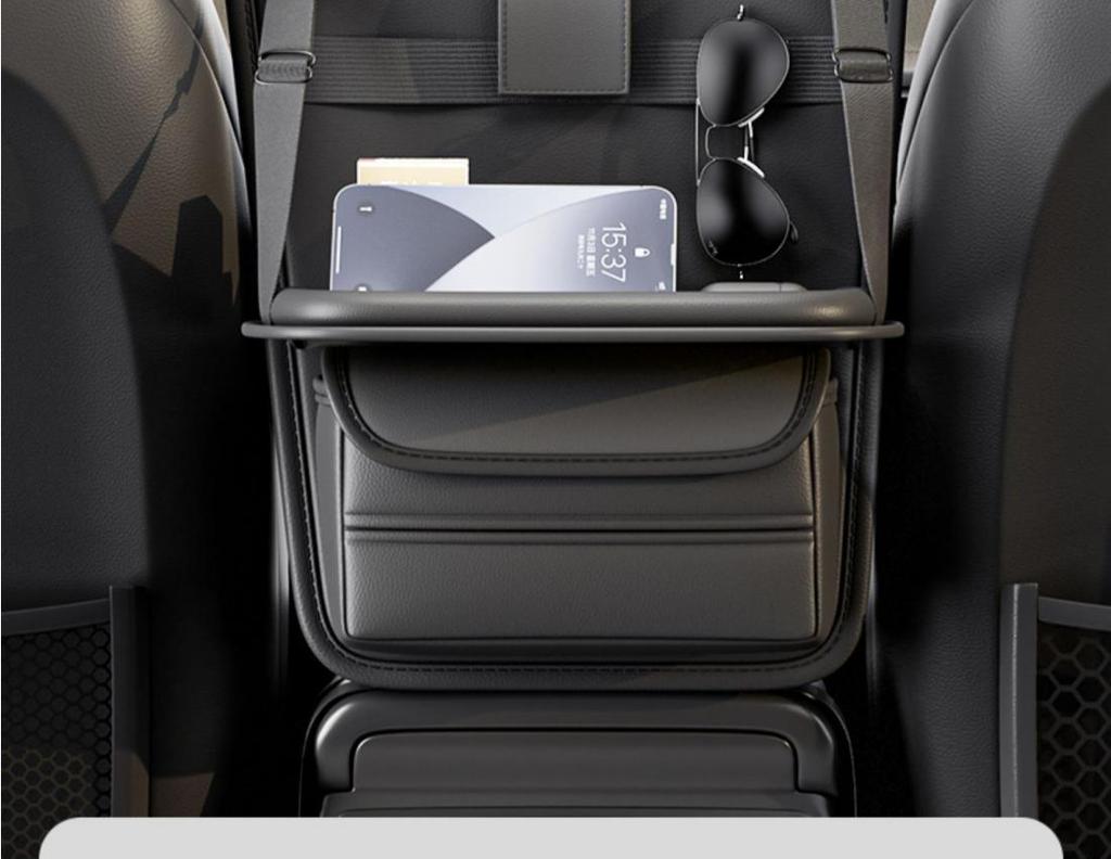 Car Seat Back Organizer with Tray & Tissue Box