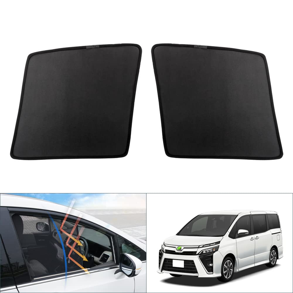 Cartist Mesh Curtains for Toyota 80 NOAH WOXY 80 Blackout Car UV Magnetic Easy Light Interior 2 Panels Noah/Voxy Series, Sunshades, Shades,