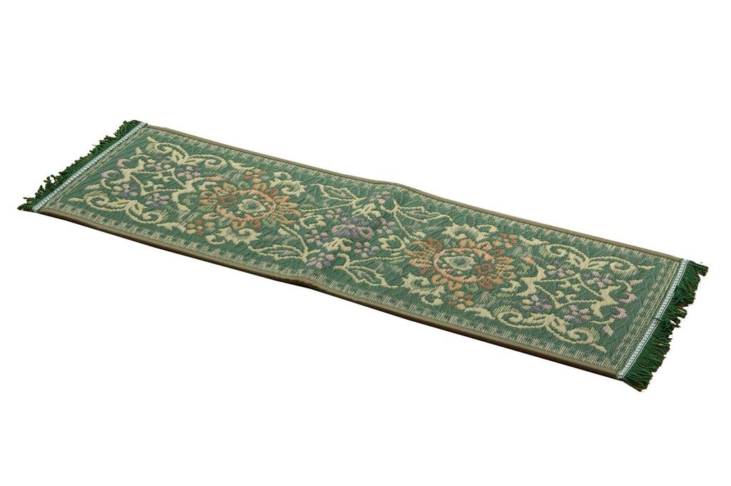 IKEHIKO "F Vivian" Entrance Mat, Made In Japan with Igusa Grass, Green, Approx. 30 X 90 Cm (Urethane Backing)