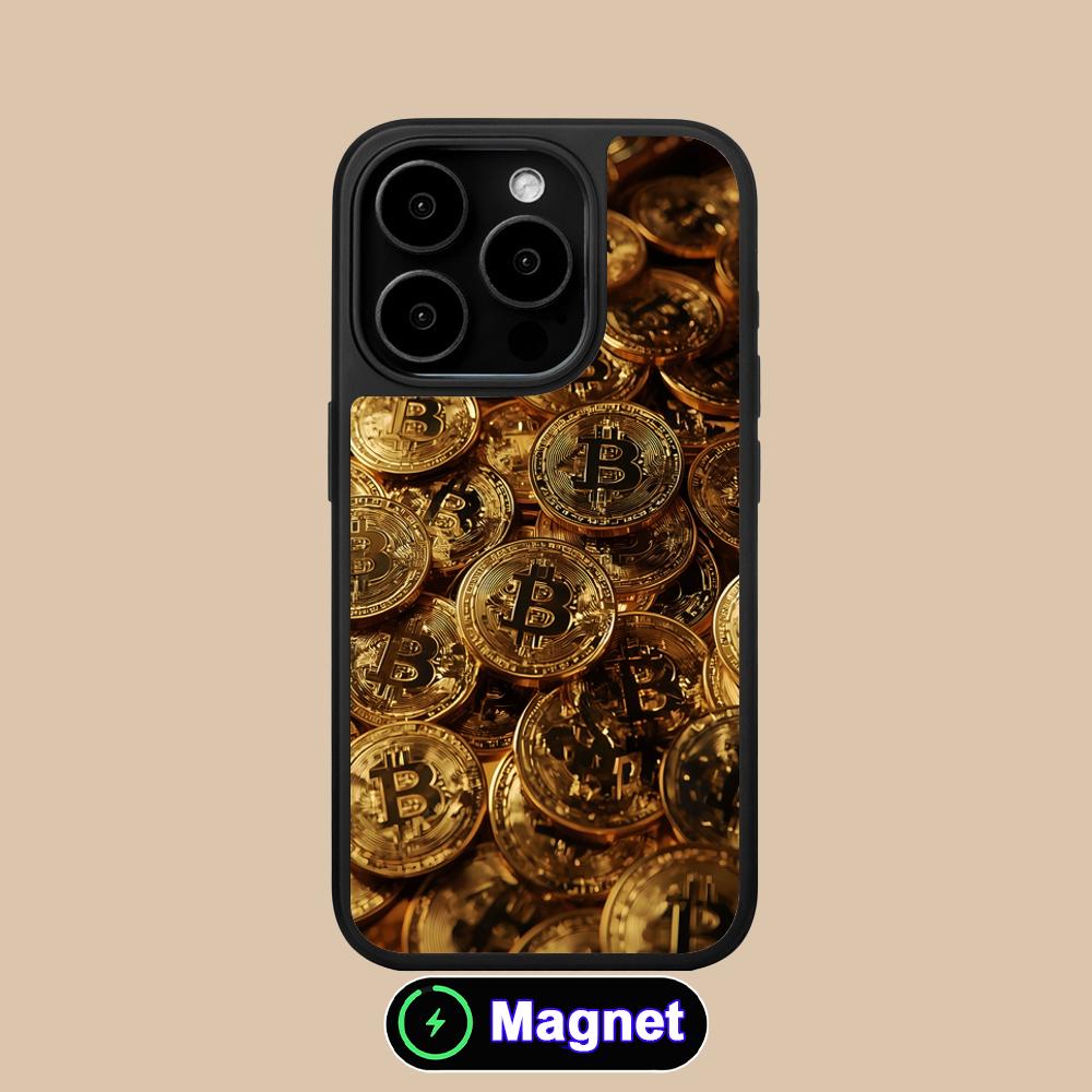 

Bitcion Pattern Phone Case for iPhone 17 16 15 14 13 12 11 Air Pro Max Plus Matte Surface Magsafe Cover iPhone 11