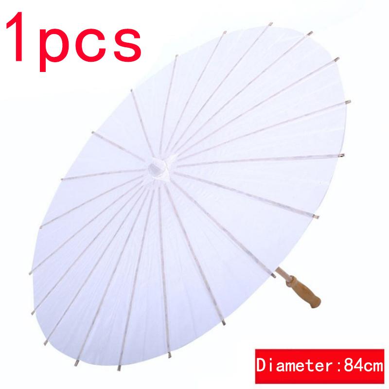 

84СМ 1/3/5/10 шт. Белый бумажный зонтик от солнца для свадебного торжества, сувенир, зонтики из бамбука для невесты, летний пляжный реквизит для фото Bamboo