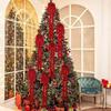 6pcs/set Vintage Christmas Tree Bows Indoor Outdoor Decorations Versatile Usage Velvet Bows Elegance Christmas Gift Wreath Bow