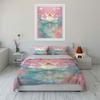 Lotus Flower Pastel Bedding Set Bedding Duvet Cover Set Duvet Cover Pillowcases (1 * Duvet Cover 2 * Pillowcases, without duvet insert)