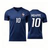 Meci de Fotbal Tricou Echipa Națională a Franței – Nu. 10 Mbappé (Versiune Fan)