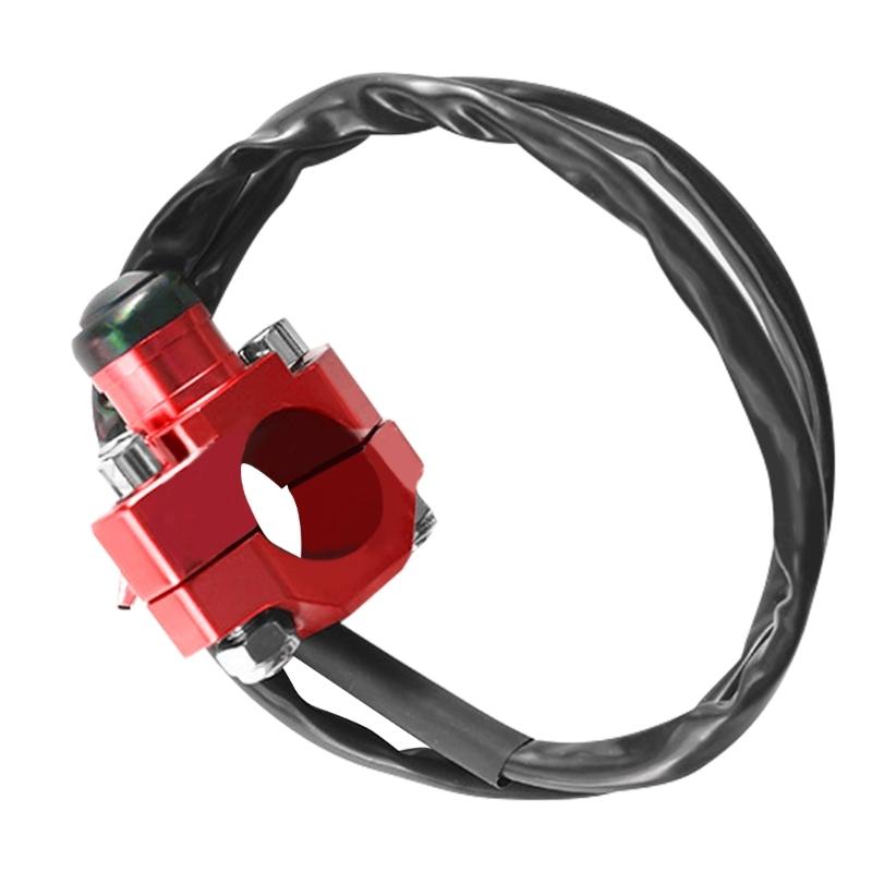 Aluminum Motorcycle Stop Start Kill Switch Button for 22mm Handlebar ATV Dirt Pit Bike Quard with Mounting Backplate