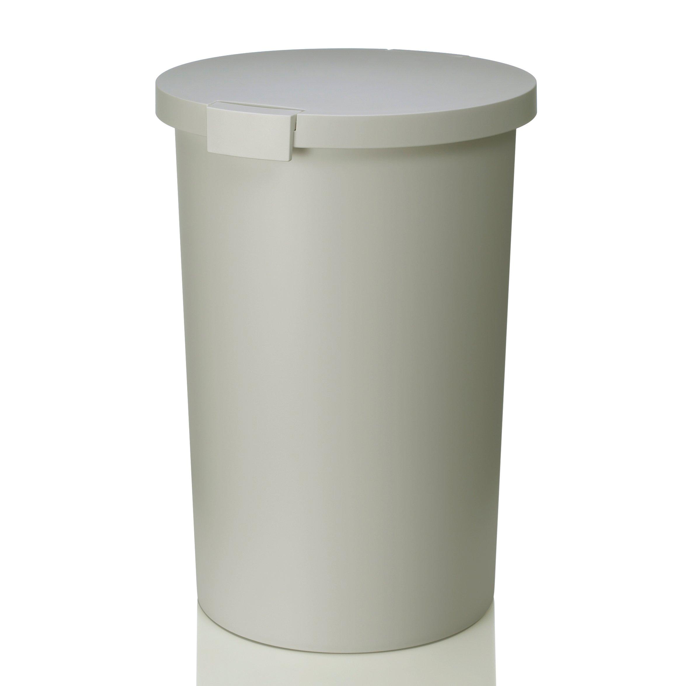 

Round Pail Trash Can with Lid Gray 26L kcud KUDRP GY I mD серый