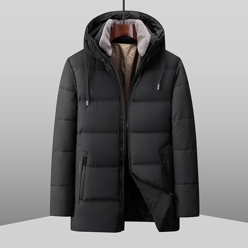 

Мужская зимняя стеганая куртка DIBINZE большого размера со съемным меховым воротником 200/5XL