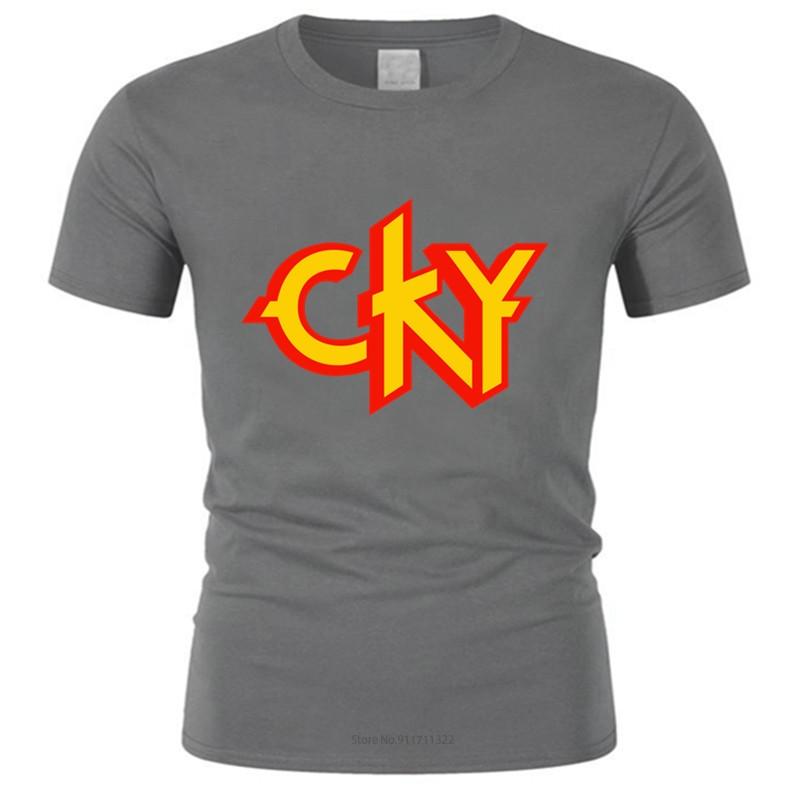 Mens Short Sleeve T Shirt CKY Classic Logo T-Shirt Jackass Bam Margera Branon DiCamillo Ryan Dunn Fashion Tee-shirt Male Summer